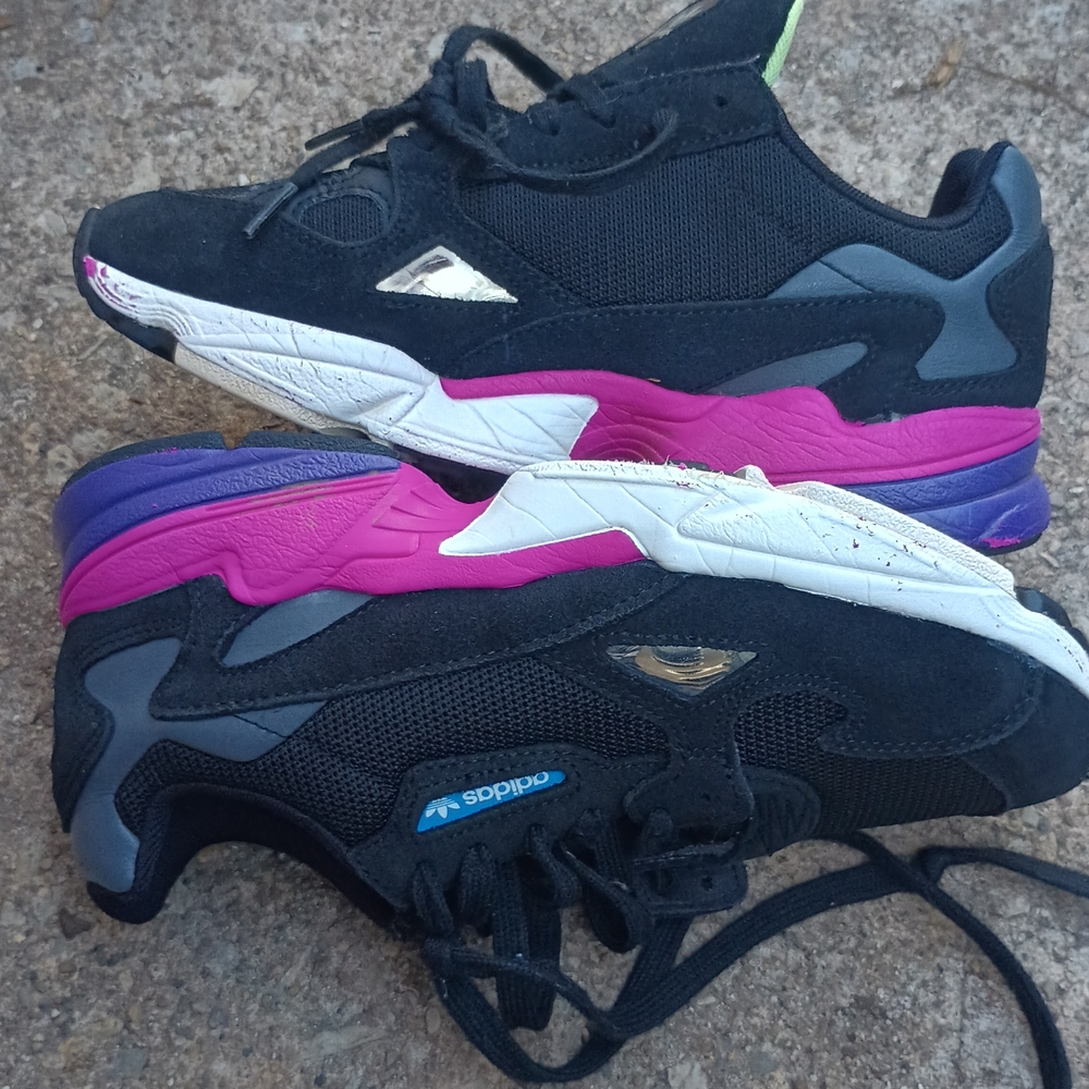 Adidas Women's Falcons Black and Pink